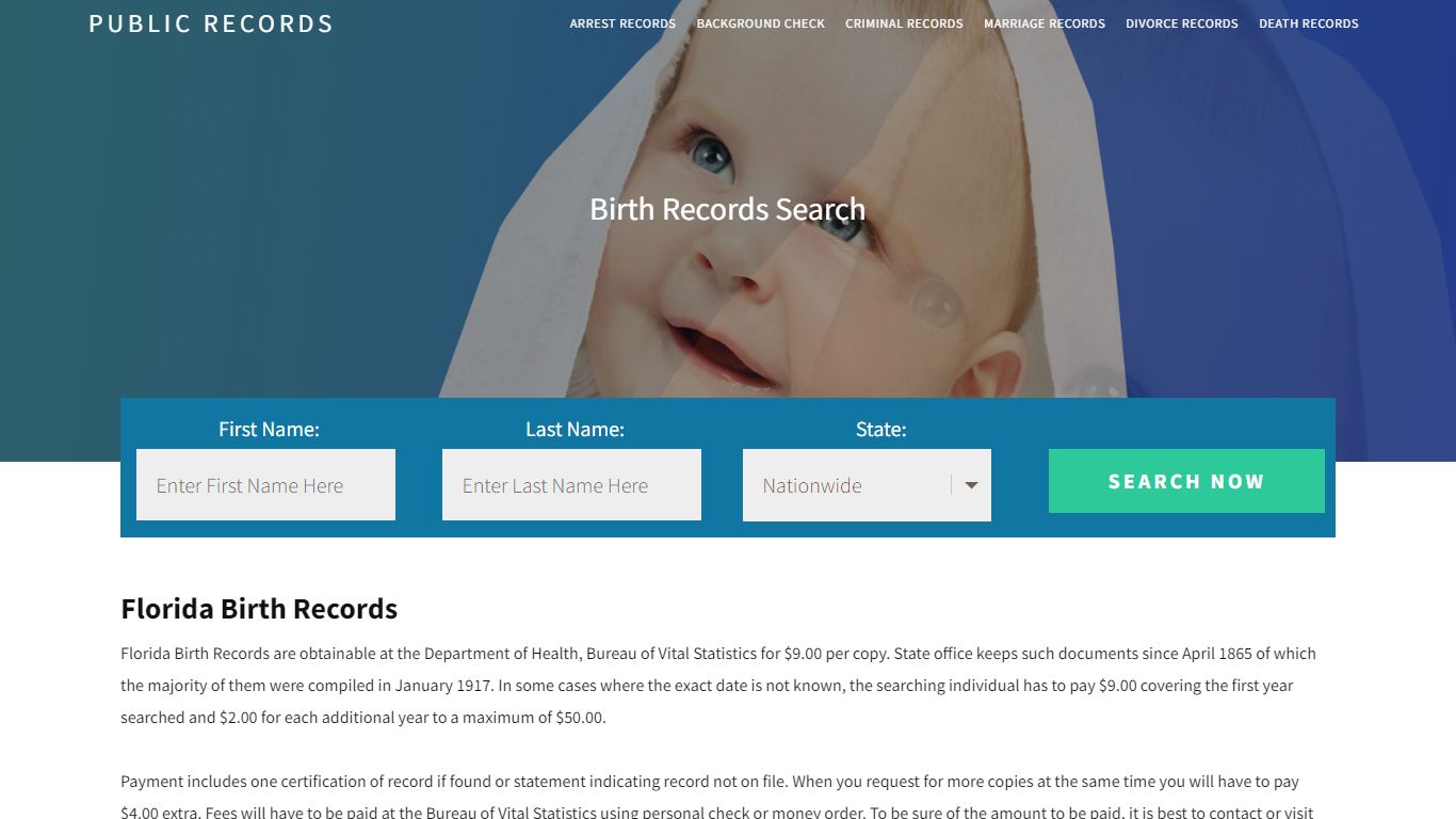 Florida Birth Records - Public Records